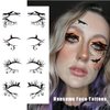 4 Pcs Halloween Eyeliner Stickers Face Tattoos Scary Spider Skull Bat Witch Eye Shadow Black Makeup for Women Party Decorations (Black Style1)