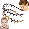 2Pcs Zigzag Headband Headband with Teeth Tooth Headband for Women Girls Plastic Wavy Hair Comb Headband Zig Zag Black Plastic Tooth Hair Comb Plastic Headband for Women Men Girl Hair Accessories