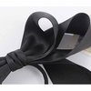 Yheakne Silk Bow Ponytail Holder Black Satin Hair Ties Scrunchies Velvet Ribbon Hair Bow Bands Rope Ponytail Holder Hair Accessories for Women and Girls (Black)