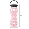 Lifefactory 22-Ounce BPA-Free Glass Water Bottle with Classic Cap and Protective Silicone Sleeve, Desert Rose