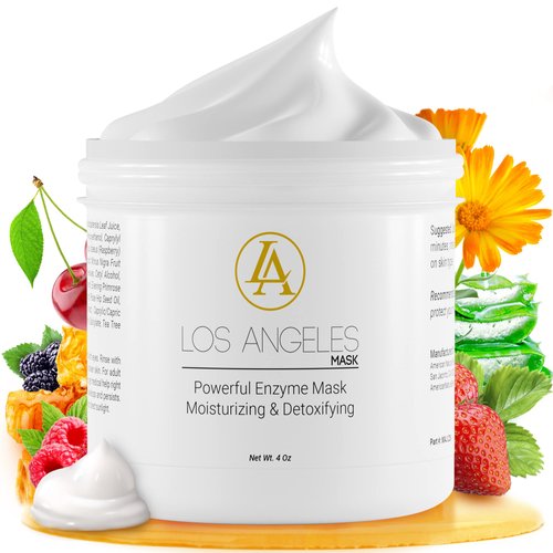 American Natural Blend Los Angeles Enzyme Mask - Exfoliating Face Mask with Allantoin, Fruit Extracts, Manuka Honey - Moisturizing Face Mask - Hydrating Face Mask - Pore Cleansing Mask - USA (4oz)