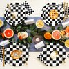 Black and White Checkered Race Car Party Supplies 150Pcs,Racing Party Tableware Set 9"& 7"Checkered Plates and Checkered Flag Napkins Knives Forks Spoons for Race Car Themed Birthday Party Decorations