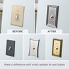Franklin Brass Stamped Round (1-Pack) Decorative Light Switch Cover Matte Black 2-Gang Wall Plate Double Switch/Toggle Plate Covers Electrical Outlet Covers W10246-FB-C