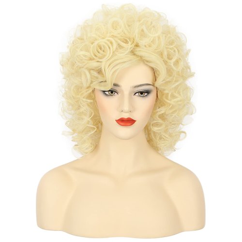 karlery Singer Wig Long Blonde Wave Wig Halloween Party Fashion Accessory Costume Wig