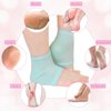 Selizo 4 Pairs Moisturizing Heel Socks for Women, Cracked Heel Socks Gel Heel Socks Callus Remover Socks Open Toe Socks Cracked Foot Toeless Heel Repair Socks for Women Dry Hard Cracked Feet