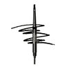 Gentlehomme Mens Eyebrow Pencil Black, Easily Shape Define Fill Eyebrows and Beard, 2 in 1 Brush and Ultra-Thin Pencil, Waterproof Smudge Proof Sweatproof, Durable and Long Lasting (Black)