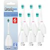Brushmo Genuine Compact Replacement Toothbrush Heads Compatible with Philips Sonicare E-Series HX7012, fits Essence and Other Screw-On Electric Toothbrush Models, 6 Pack