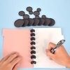 36 Pieces (2",1-3/8",1") Black Discbound Discs Plastic Binder Rings Expansion Discs Notebooks Planner Discs Binder Accessories Disc Binder System Book Binding Discs for Planner Scrapbooking (Black)