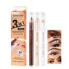 Eyebrow Pencil Eyebrow Lift Highlighting Pencil, Contour Pencil Set Highlighter Stick, Eyeliner, -3 Eye Makeup Pencil Set, Fill & Define Eyebrows, For Women (03# Dark Coffee)