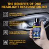 SHIELDOM Car Headlight Restoration Kit Restorer for Auto Headlamp Cleaner Renewal Set of | 3X Sandpaper | 1x Sponge | 1x Towel | Remove Scratches Yellowing and Oxidation - 30ML