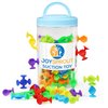 JoySprout 114 Pcs Strong Baby Bath Toys - 8 Multicolor Shapes Bath Suction Toys for Creative Play and Sensory Enhancement, Easy to use Toddler Bath Toys - Suction Cup Toys Suitable for Older Kids
