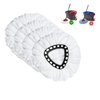 Spin Mop Replacement Head 4 Pack Mop Refill Compatible with Ocedar Triangle Swivel Mops Microfiber Swivel Mop Refill,Deep Clean,Machine Washable and Easy to Replace