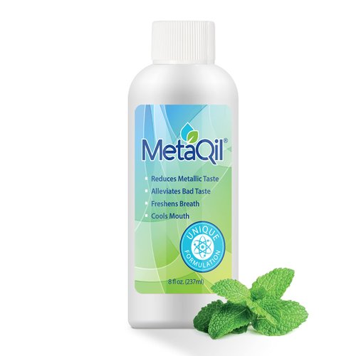 MetaQil Oral Rinse, Proven to Relieve Metallic, Bitter and Other Taste Disorders, Made from Natural Ingredients, Cools and Freshens Breath, Available in 8 oz Bottle, 1 Count