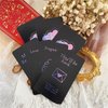 Han Yu Bowen Love Oracle Cards,Tarot Cards for Beginners Twin Flame Tarot Cards,Oracle Cards Decks with Meanings on Them Soulmate to Romantic Relationships Oracle Cards (Black (2.75“ × 4.72")