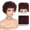 Quantum Love Short Curly Human Hair Wigs for Black Women 6 Inches Afro Kinky Curly Brazilian Virgin Human Hair Short Pixie Cut Wigs 99J