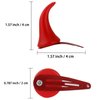 evil Horns Hair Clips Costume Accessories for Women Girls Red Devil Horn Set Halloween Party Cosplay Hair Clips 4cm