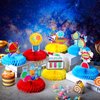 9 Pcs Science Party Decorations Science Lab Themed Honeycomb Centerpiece Party Table Toppers for Kids Scientist Laboratory Party