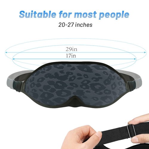3D Sleep Mask, Contoured Cup Night Blindfold, Comfortable & Super Soft Sleep Eye Mask with Adjustable Straps for Women, Men, Sleeping Travel Yoga Naps (Leopard Print)