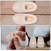 UPKOCH Mini Wooden Clogs, Dutch Themed Wooden Shoe Clogs Mini Finger Shoes Unfinished Wood Figure Dollhouse Accessories for DIY Craft Painting Key Chain Doll 4cm 3 Pairs
