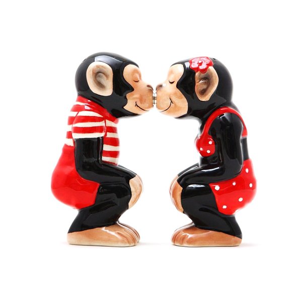 Kissing Chimps Salt and Pepper Set