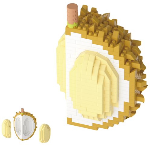 Elegrafy Detachable Fruit Series Mini Bricks Micro Building Kit Toys Desktop Ornaments Compatible Nano Kids (810 Pieces) (Durian)