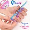 Genuine Czech Glass Nail File Set - Multi-Functional Shiner Buffer, Double Sided Different Grit Etched Surface, Manicure & Pedicure, Professional Nail Care Tool, EU Quality by GLADZY
