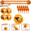 Mindshef Basketball Party Favors Birthday Supplies 60pcs Buck Silicone Bracelets Punch Balloons Basketball Stress Ball Stamp Scratch Art Set For Kids Pinata Stuffer Boys Girls
