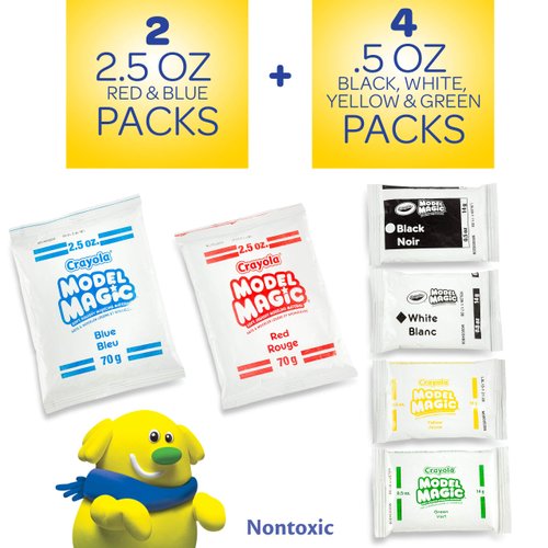 Crayola Model Magic Craft Pack, Modeling Clay Alternative, 7oz (232407)