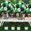 Soccer Party Decorations Balloon, 12 Inch Soccer Balloons 50Pcs Green and Black Latex Balloons with Soccer Printed Balloons for Men Boys Kids Soccer Party Baby Shower Sports Theme Party Decor