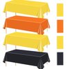 PIXHOTUL Construction Party Tablecloths, Plastic Disposable Black Yellow Orange Tablecloth Rectangle Tablecovers for Boy Kids Construction Theme Birthday Excavator Party Supplies Table Decor (4)