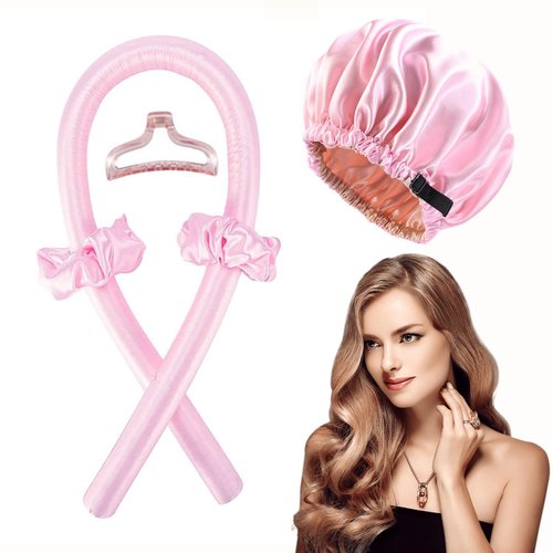 YALINCMOO Heatless Hair Curler Double Satin bonnet Curling Rod Headband for Women Lazy Curler Set DIY Hair Rollers Styling Tool