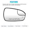 Youxmoto Passenger Right Side Heated Mirror Glass, Replacement for Ford Fusion 2013 2014 2015 2016 2017 2018 2019 2020 Side View Convex Mirror Glass, DS7Z17K707B DS7Z-17K707-B