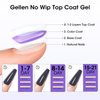 Gellen 100ml No Wipe Gel Top Coat, High Gloss Long Lasting Clear Color Gel Top Coat U V Light Cured Soak off Top Coat Gel Nail Polish, High Capacity Gel Top Coat for Salon