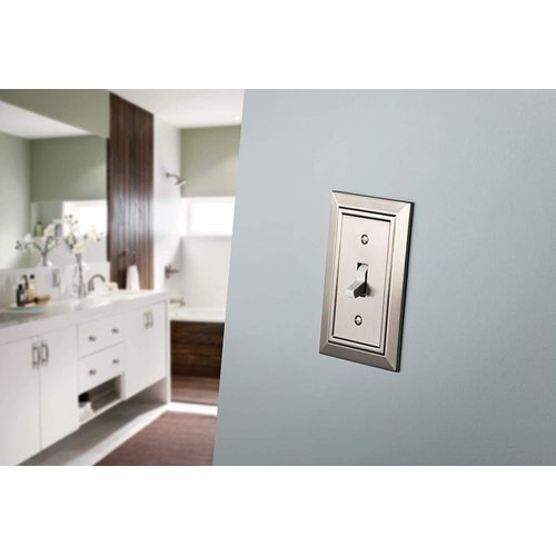 Franklin Brass Classic Architecture (3-Pack) Decorative Light Switch Cover Wall Plates Brushed Nickel 1-Gang Wall Plate Switch/Toggle Plate Guards Electrical Outlet Covers W35217V-SN-C