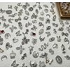 Silver Nail Charms for Acrylic Nails,30 PCS Mix Styles Nail Gems Shiny Pearl Alloy Nail Rhinestones Flower Butterfly Heart Star Snake Rabbit Charms for Nails Art DIY Design