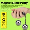 Magnet Stone Ferrite Putty with 2 Big Magnet, Smooth Magnetic Ferrite Magnet Rock Ball Fidget Toy Science Kit, Office Desk Toy Decoration Gift for Adults