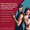 Doctor's Recipes Iron Supplement 65 mg with Vitamin C - Maximized Absorption & Stomach Friendly Iron Pills for Red Blood Cells Formation, Heart, Brain & Immunity Health - Vegan 120 Tabs (Pack of 2)