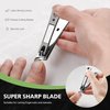 Slanted Curved Blade Ingrown Toenail Clippers for Thick Toenails, Angled Toe Nail Fingernail Cutter Trimmer for Seniors and Men - Black