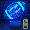 FlyonSea Football lamp, Rugby Ball Bedside Lamp 7 Colors Change + Remote Control with Timer Kids Night Light Optical Illusion Lamps for Kids Lamp As a Gift Ideas for Boys or Kids
