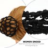 6Pcs 3 Colour Styles Ballet Hair Bun Cover for Girls,Hair Nets for Buns Invisible Knit Hairnet Elastic Bun Nets Elastic Edge Hair Mesh Dance Hair Cover Skating Snoods Hair Bun Holder for Ballet Dance