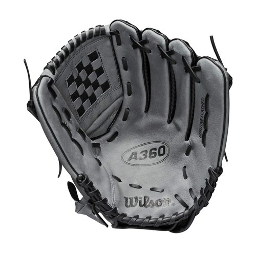Wilson 2021 A360 12.5" Outfield Baseball Glove - Black/Grey, Right Hand Throw