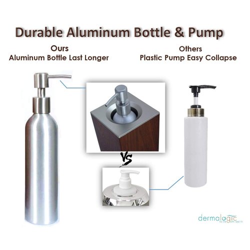 DERMALOGIC Massage Oil Warmer for Pro Spa Massage, Home Lotion Warmer with Aluminum Bottle Pump Set, Plug-in Oil Heater Beauty Salon Treatment Equipment