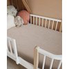 Crib Sheets for Boys Girl, Fitted Baby Toddler Bed Sheets 28" x 52", Neutral Muslin Cotton Crib Mattress Sheet with Boho Style, Soft and Breathable Comfort (Beige)