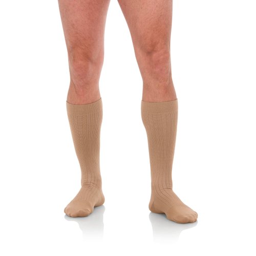 Jomi Compression Men Collection, Compression Socks Microfiber, 20-30mmHg 202 (Medium, Khaki)