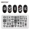 6 Pcs Nail Plates Stamping Set Rose Snake Butterfly Egyptian Cross Nail Art DIY Stamping Template