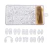 INHDBOX Eyeglass Nose Pads, Eyeglass Repair Kit with 50 Pairs Soft Silicone Air Chamber Glasses Nose Pads, Screws, Screwdrivers, Tweezer and Cleaning Cloth for Eyeglass and Sunglasses