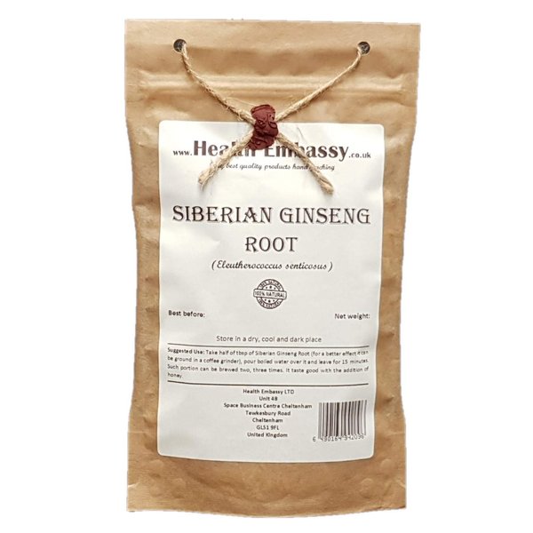 Health Embassy Siberian Ginseng Root Cut Tea | Eleutherococcus senticosus | 100% Natural (50g)