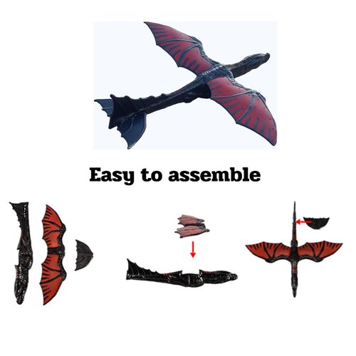 Hand Launch Throwing Glider Aircraft Glider Dragon Dark Toy