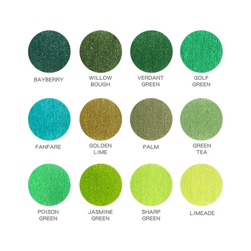 qianshan 12 Green Colored Pencils Oil Based Pre-sharpened Wooden Colored Pencil Set for Adults Coloring Books Drawing Sketching Art Supplies, No Duplicates