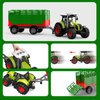 Dwi Dowellin Kids Tractor Toy Farm Playset,Toddlers Farm Vehicle Toys with Light&Sound,69 PCS Farm Toys Set with Farm Animals Fences Farmers for Kids 3-12 Years Old Boys Girls Birthday Gift